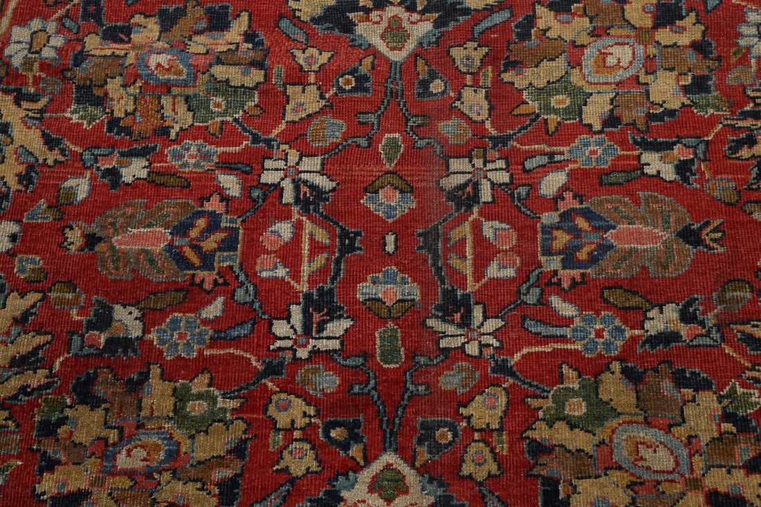 Pre-1900 Vegetable Dye Sultanabad Persian Area Rug 10x13 - 12