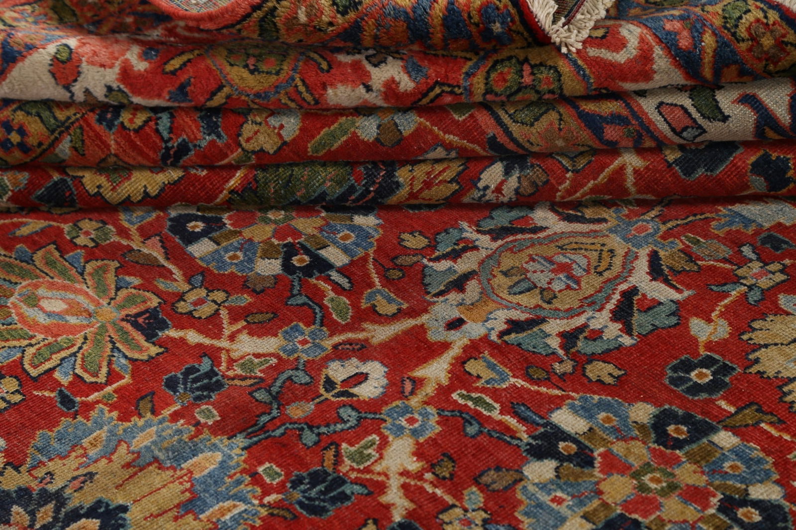 Pre-1900 Vegetable Dye Sultanabad Persian Area Rug 10x13 - 19