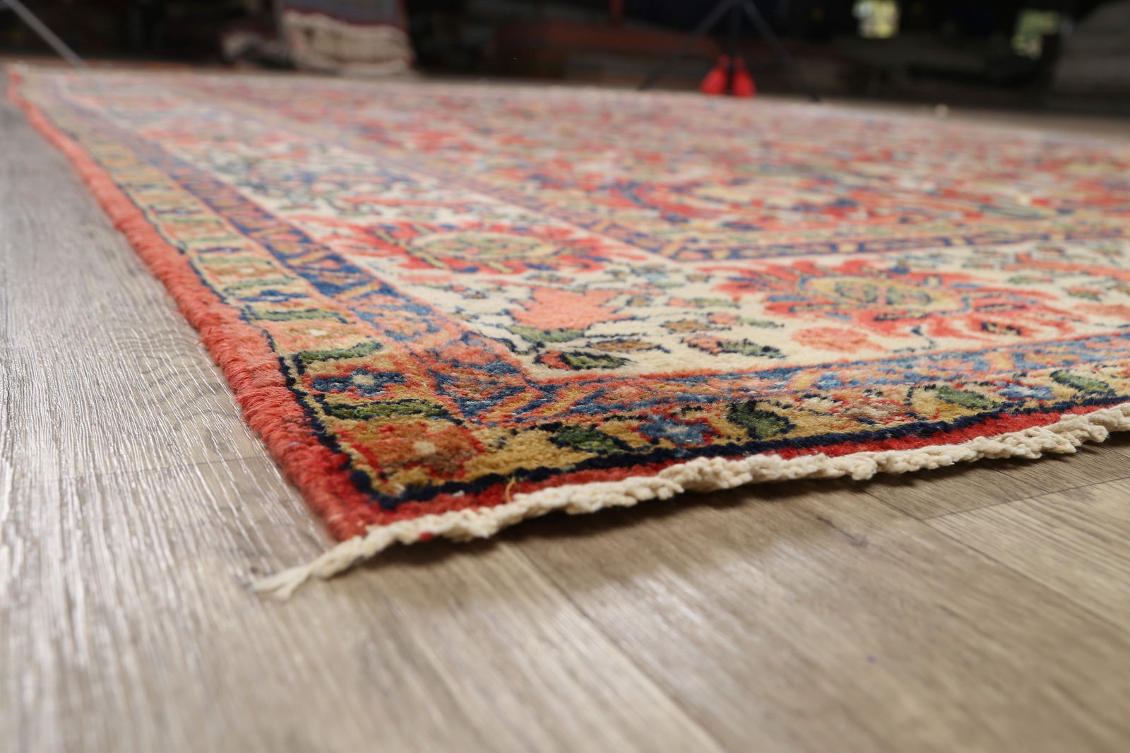 Pre-1900 Vegetable Dye Sultanabad Persian Area Rug 10x13 - 6