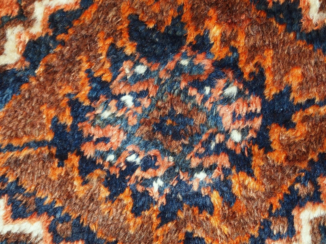 Handmade antique collectible Persian Shiraz bagface 2.6' x 2.8' ( 81cm x 85cm ) 1900s - 7