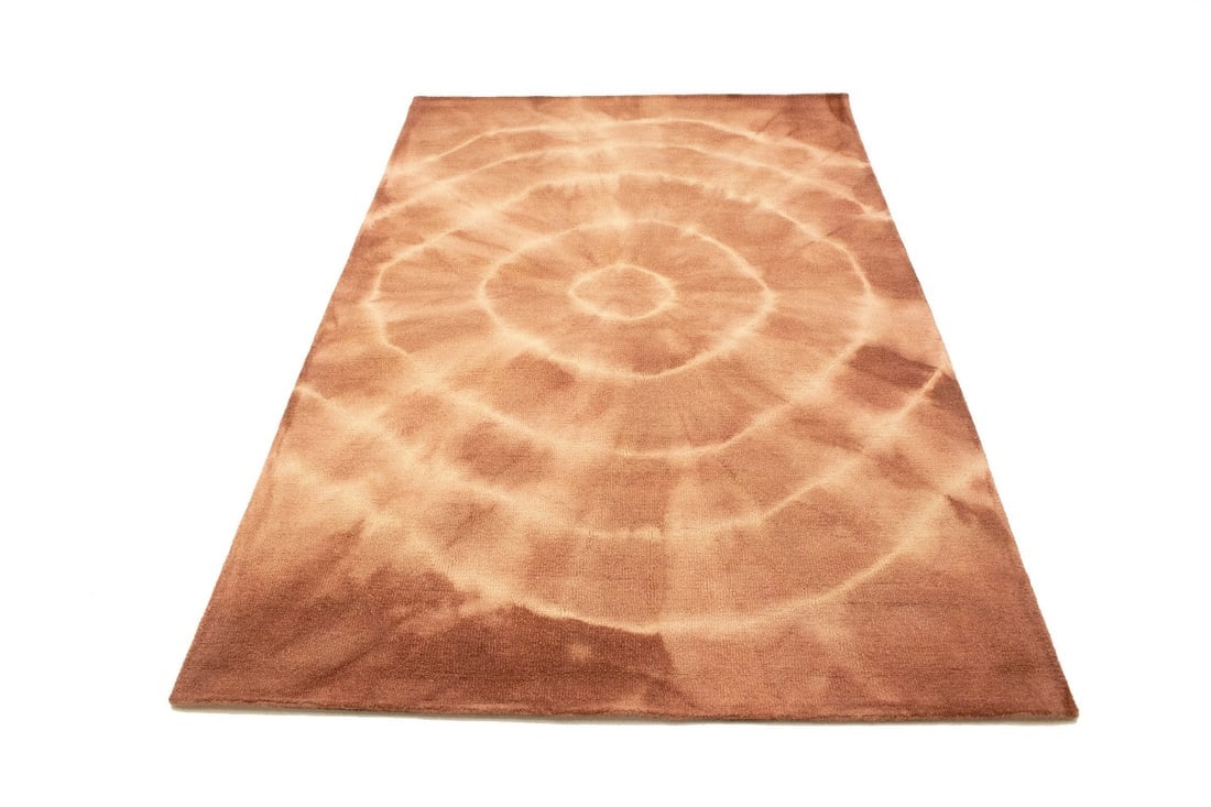 Rust Tie-Dye 5X8 Hand-Tufted Modern Rug - 3