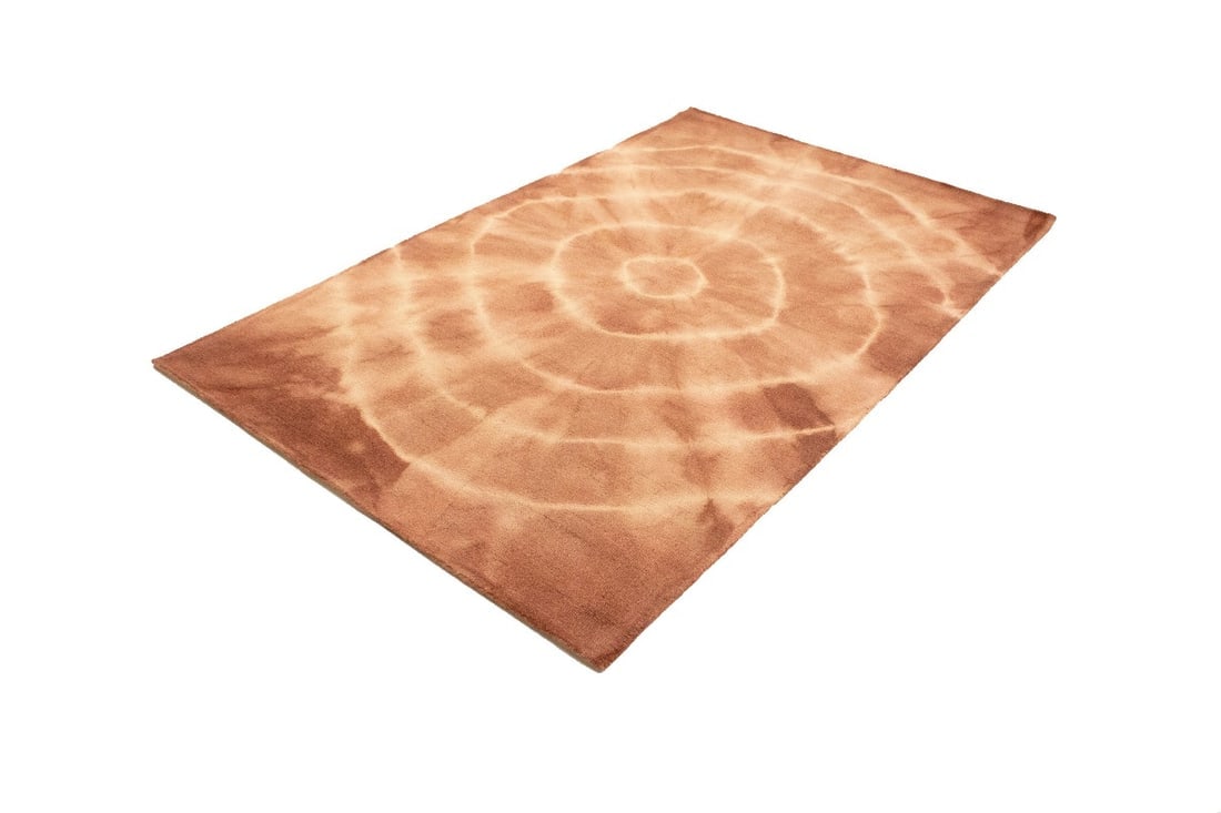 Rust Tie-Dye 5X8 Hand-Tufted Modern Rug - 4