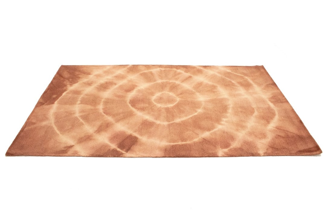 Rust Tie-Dye 5X8 Hand-Tufted Modern Rug - 5