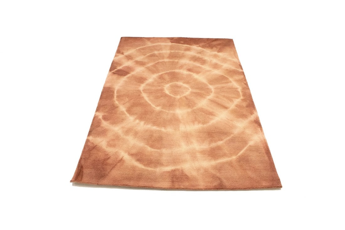 Rust Tie-Dye 5X8 Hand-Tufted Modern Rug - 7