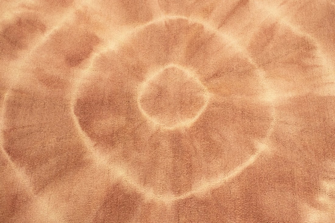 Rust Tie-Dye 5X8 Hand-Tufted Modern Rug - 8