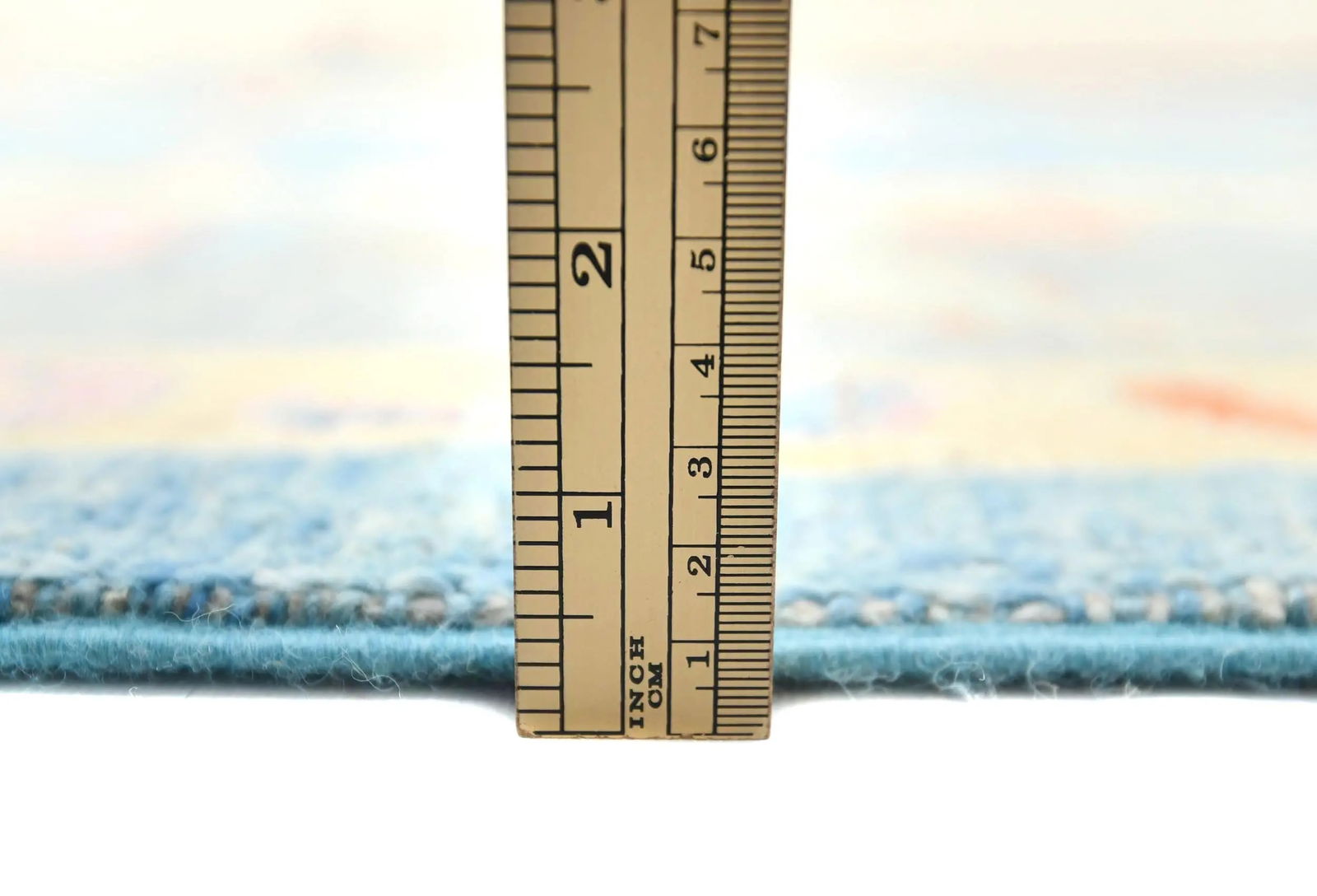 Muted Blue Floral Transitional 10X14 Oushak Oriental Rug - 10