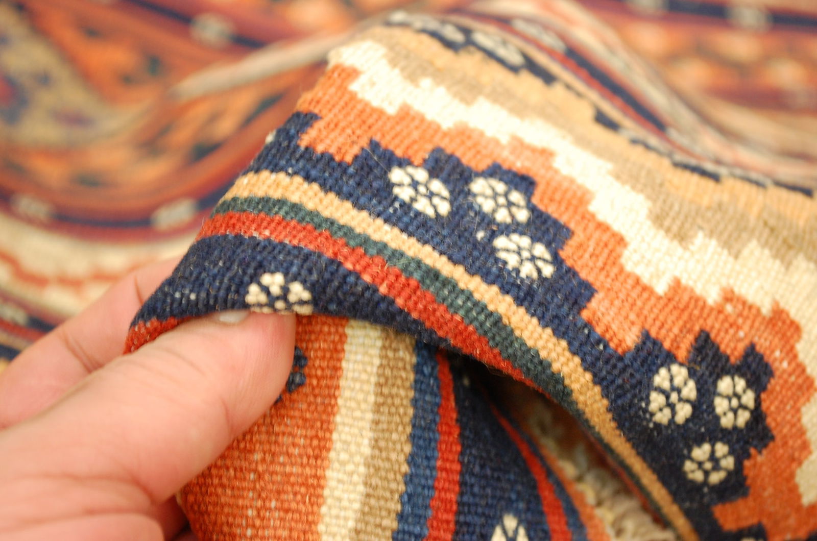 CAUCASIAN KILIM RUG 3'2" x 4'10" - 9