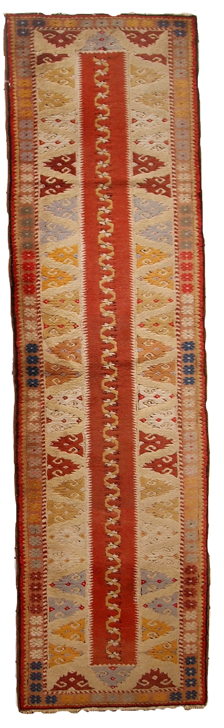 Handmade vintage Turkish Melas runner 2.5' x 9' (76cm x 267cm) 1950s (1 of 9)
