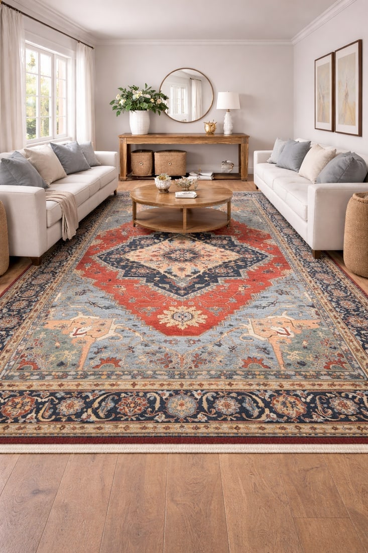 Red Geometric 12X16 Serapi Oriental Rug - 2