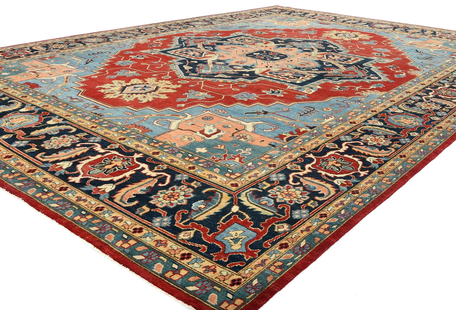 Red Geometric 12X16 Serapi Oriental Rug - 4