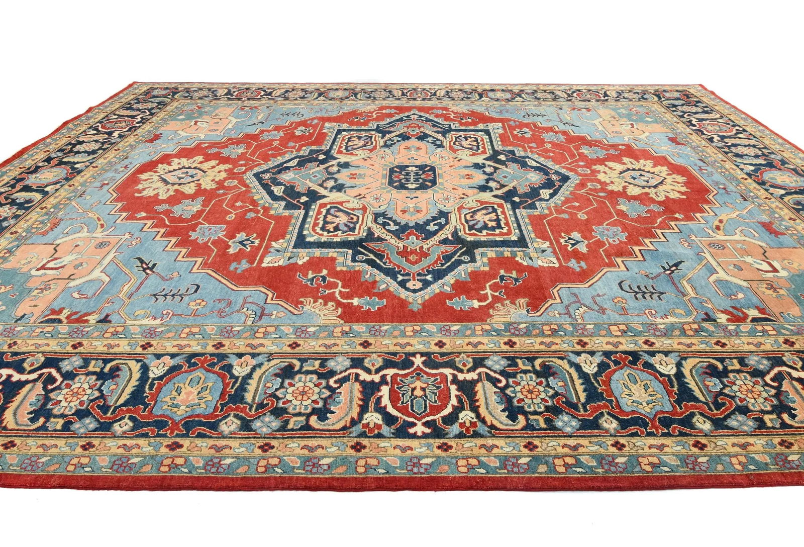 Red Geometric 12X16 Serapi Oriental Rug - 5
