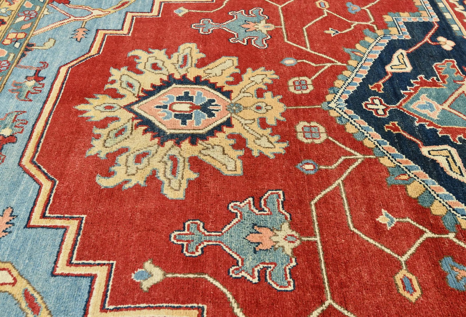 Red Geometric 12X16 Serapi Oriental Rug - 7
