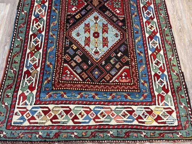 Dated 1880 Armenian Karabagh Caucasian Runner-5142 - 2