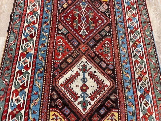 Dated 1880 Armenian Karabagh Caucasian Runner-5142 - 4