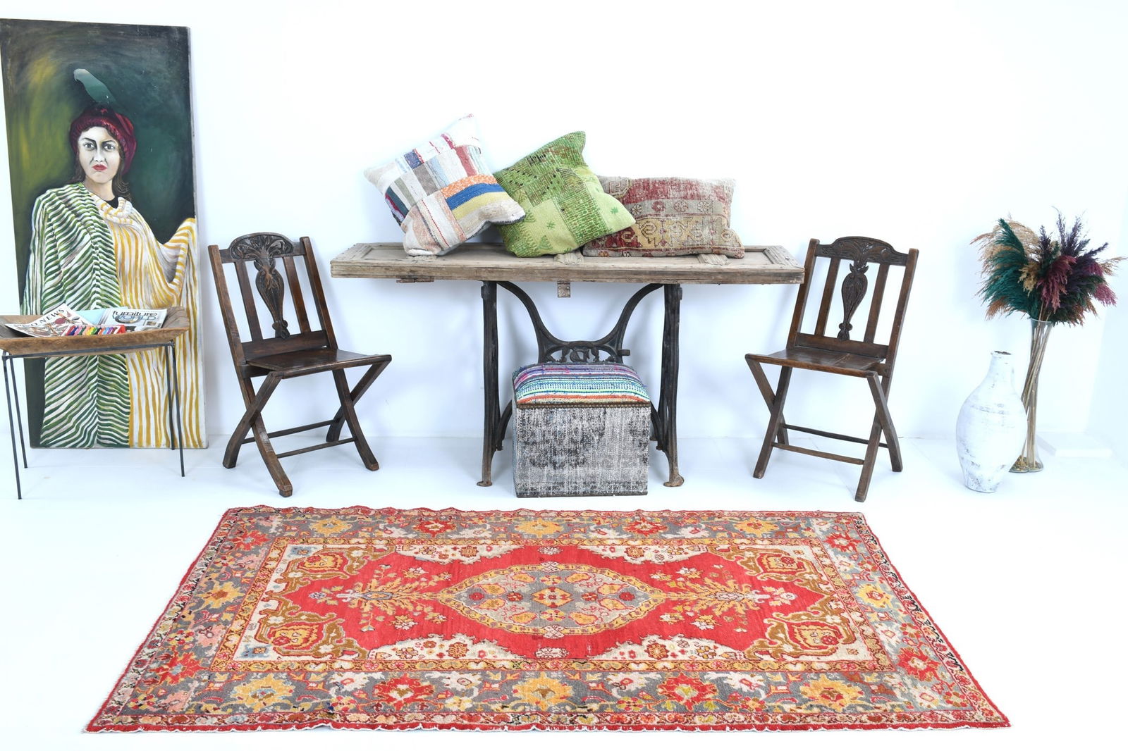 4'0'' x 7'0'' Turkish Handmade Kilim Rug - 1518 - 2