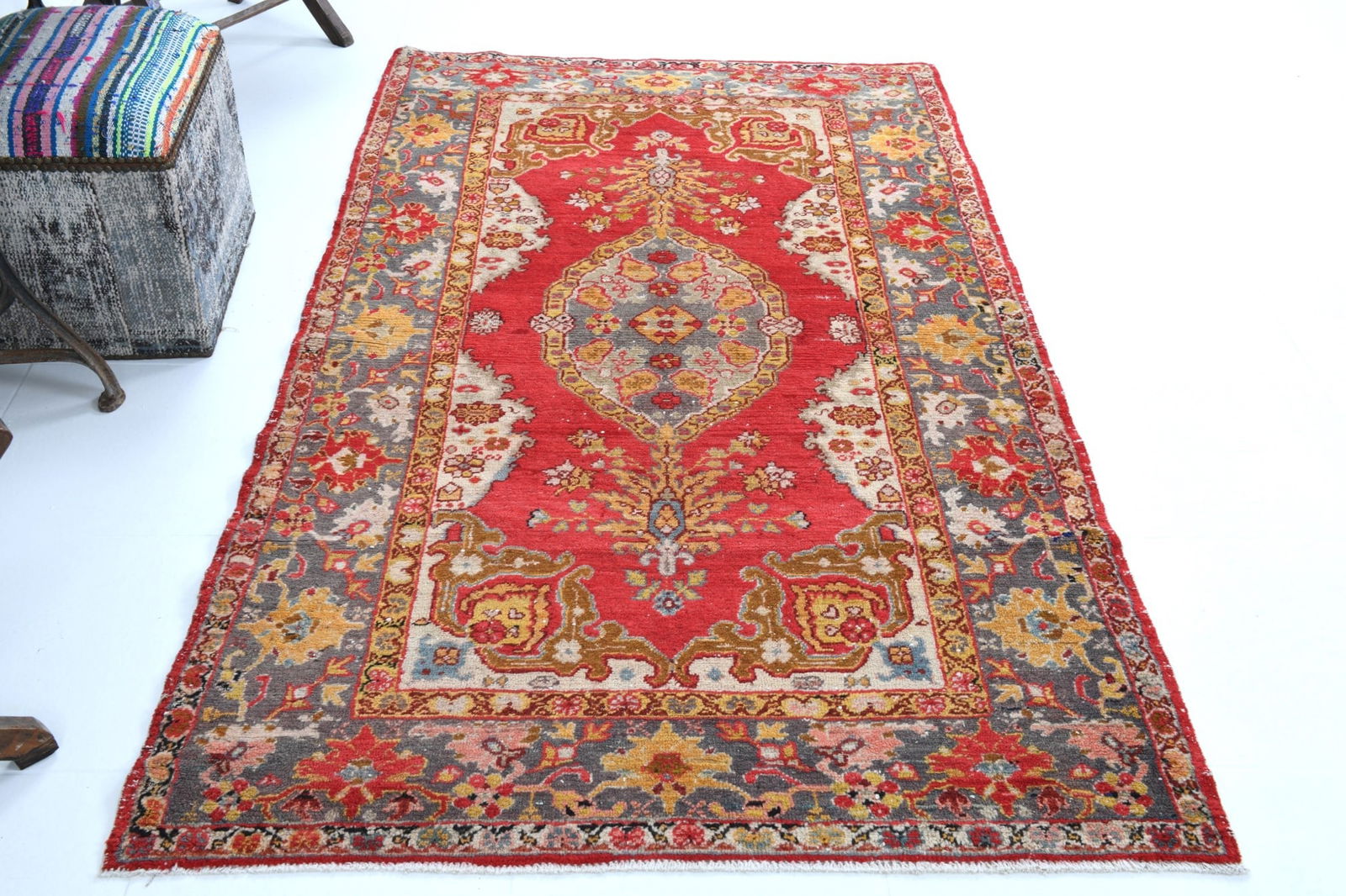 4'0'' x 7'0'' Turkish Handmade Kilim Rug - 1518 - 5