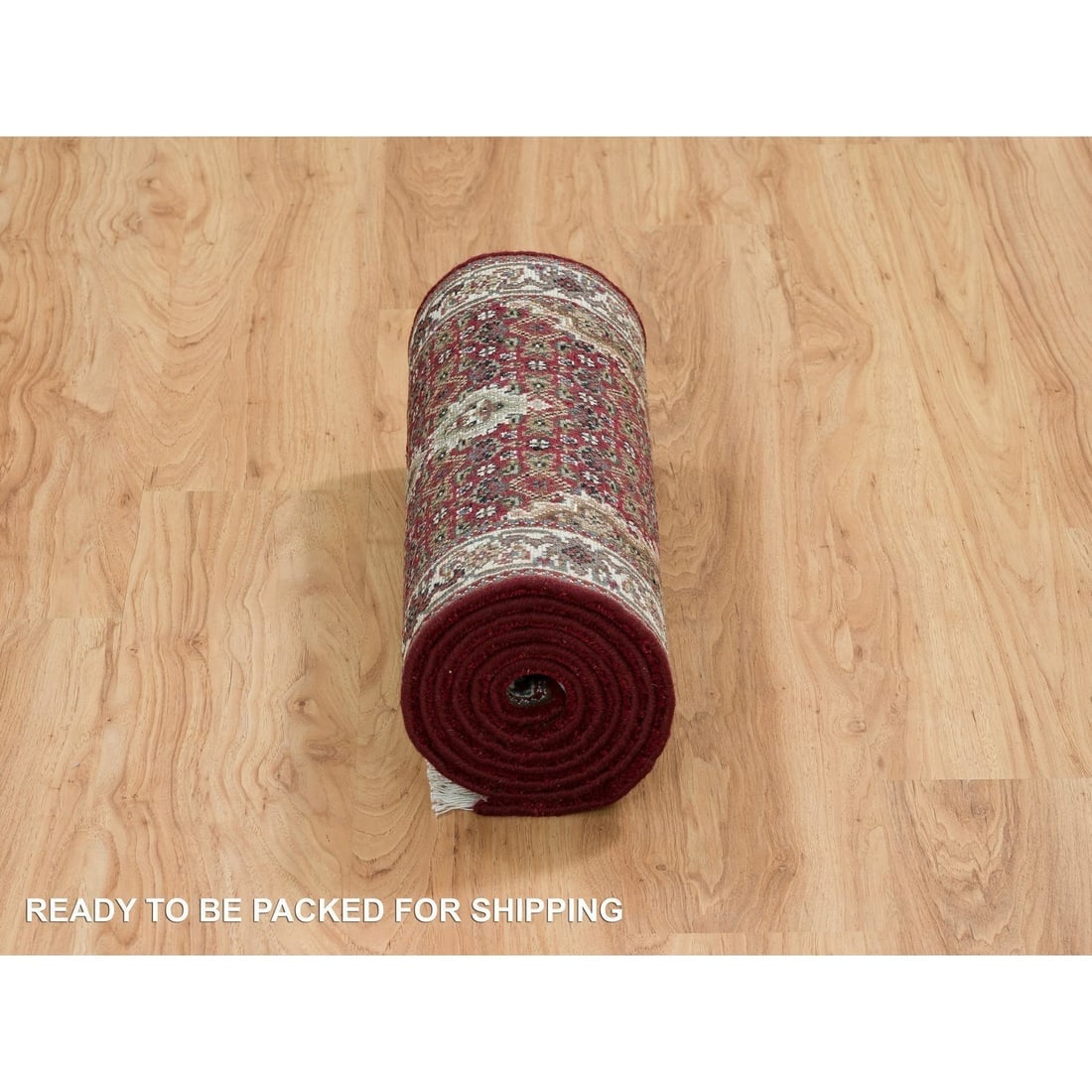 Red Tabriz Medallion Design 175 KPSI Wool Hand Knotted Runner Rug - 6