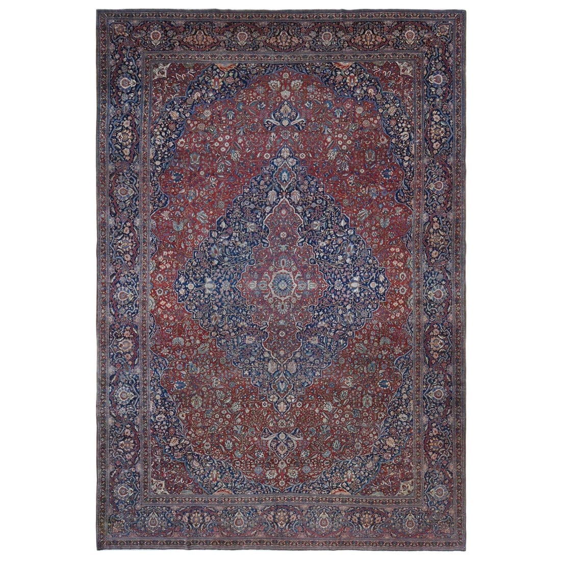 Barn Red,Kashan Debir,Hand Knotted,Pure Wool,Dense Weave,Oriental Rug: Title: Barn Red,Kashan Debir,Hand Knotted,Pure Wool,Dense Weave,Oriental Rug Description: This is a truly genuine one-of-a-kind. It has been Knotted for months and months in the centuries-old weaving
