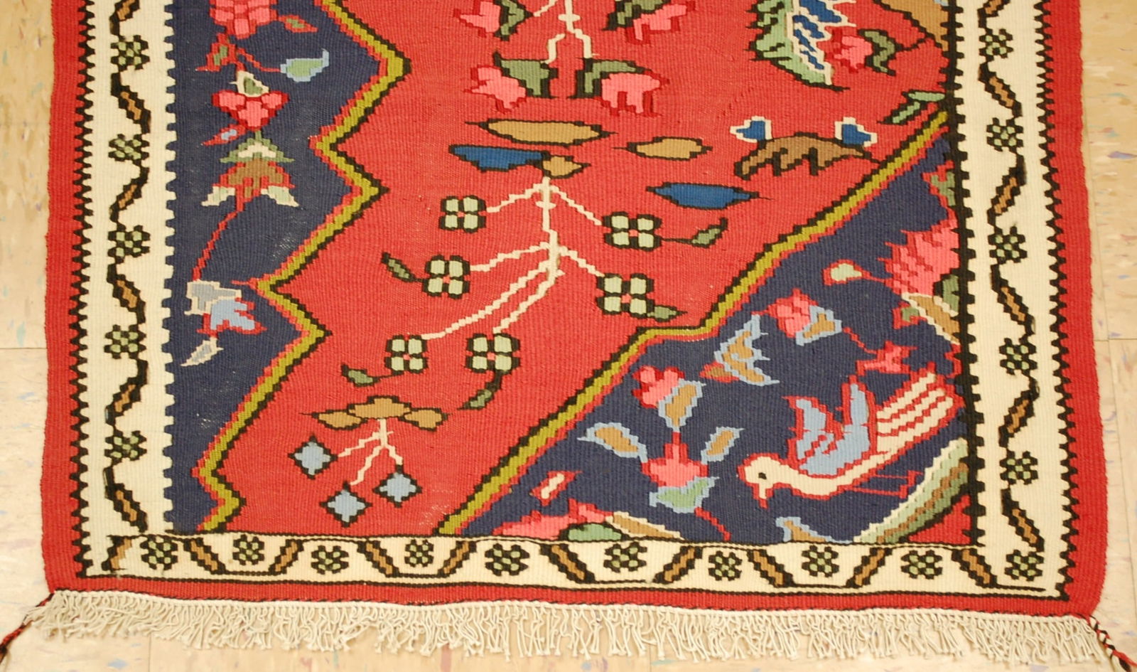 Persian sennah Kilim 2'2" X 2'3" - 2