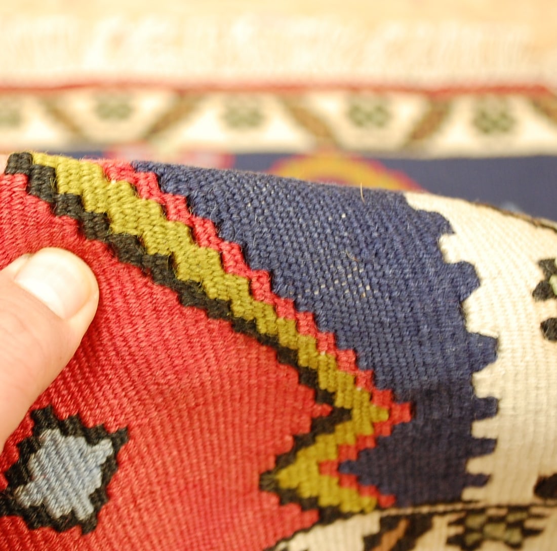 Persian sennah Kilim 2'2" X 2'3" - 6