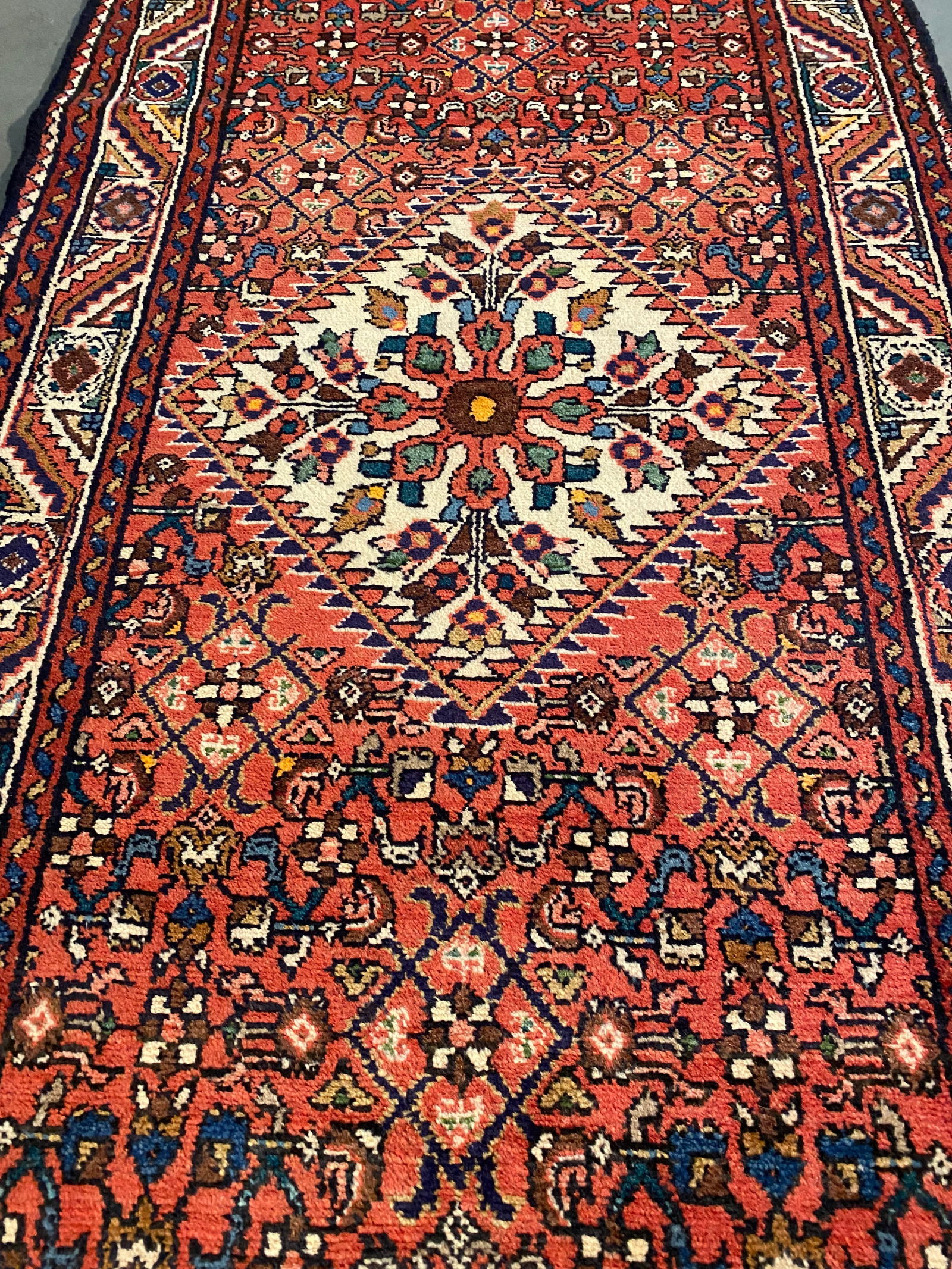 MAGNIFICENT PERSIAN HAMEDAN RUNNER 3.5x10.1 - 4
