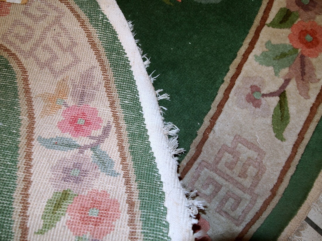 Handmade antique Art Deco Chinese rug 2.6' x 5.2' (81cm x 159cm) 1930s - 12