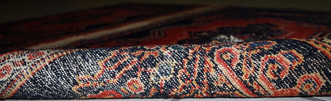 Handmade antique Persian pair of Senneh rugs 1.7' x 2.6' ( 52cm x 80cm ) 1900s - 10