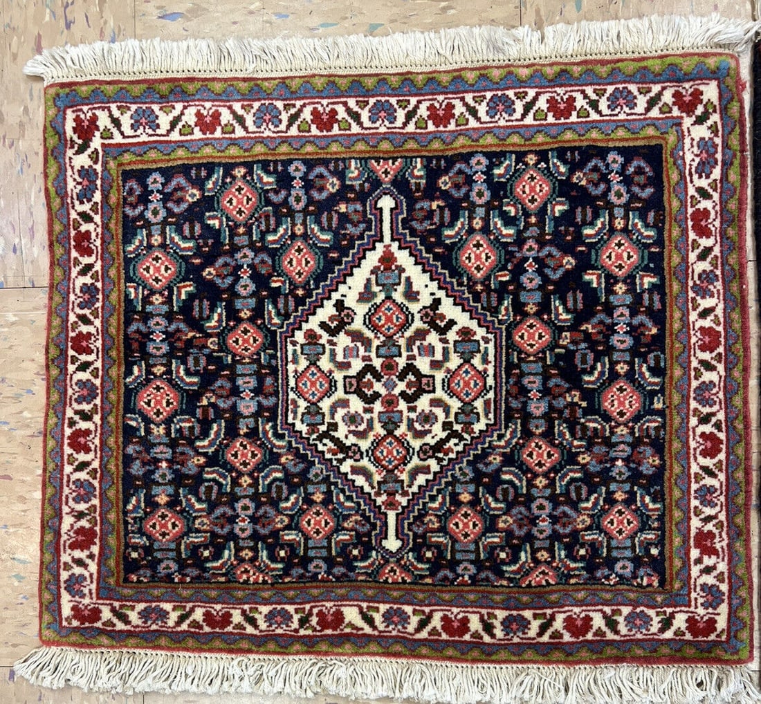 Two Similar PERSIAN BIJAR Rugs, 1’6” X 1’9” - 4