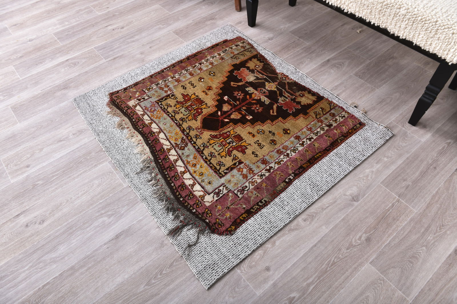 3'5'' x 3'11'' Turkish Flatweave Kilim Rug - 60958 - 2