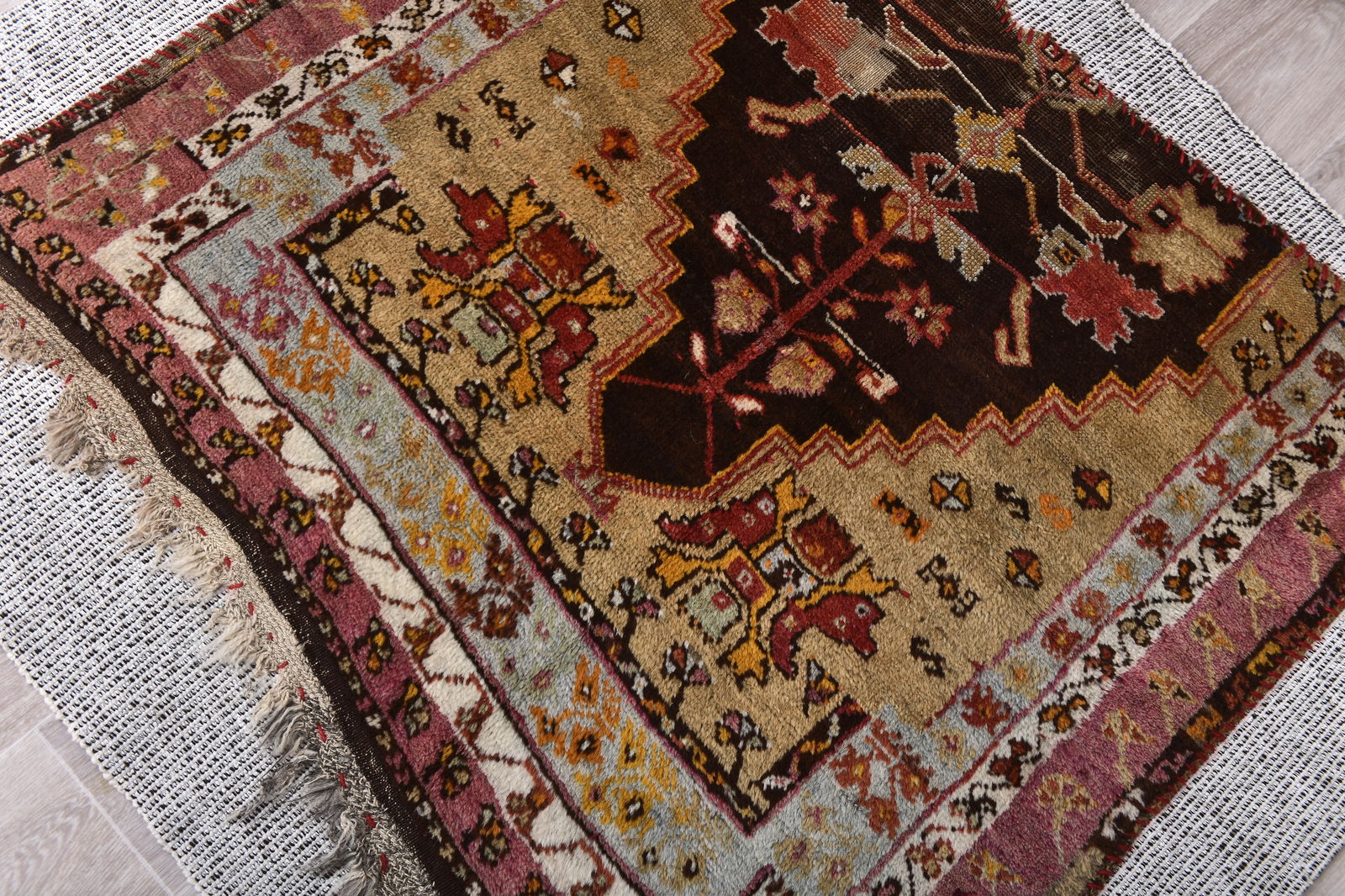 3'5'' x 3'11'' Turkish Flatweave Kilim Rug - 60958 - 4