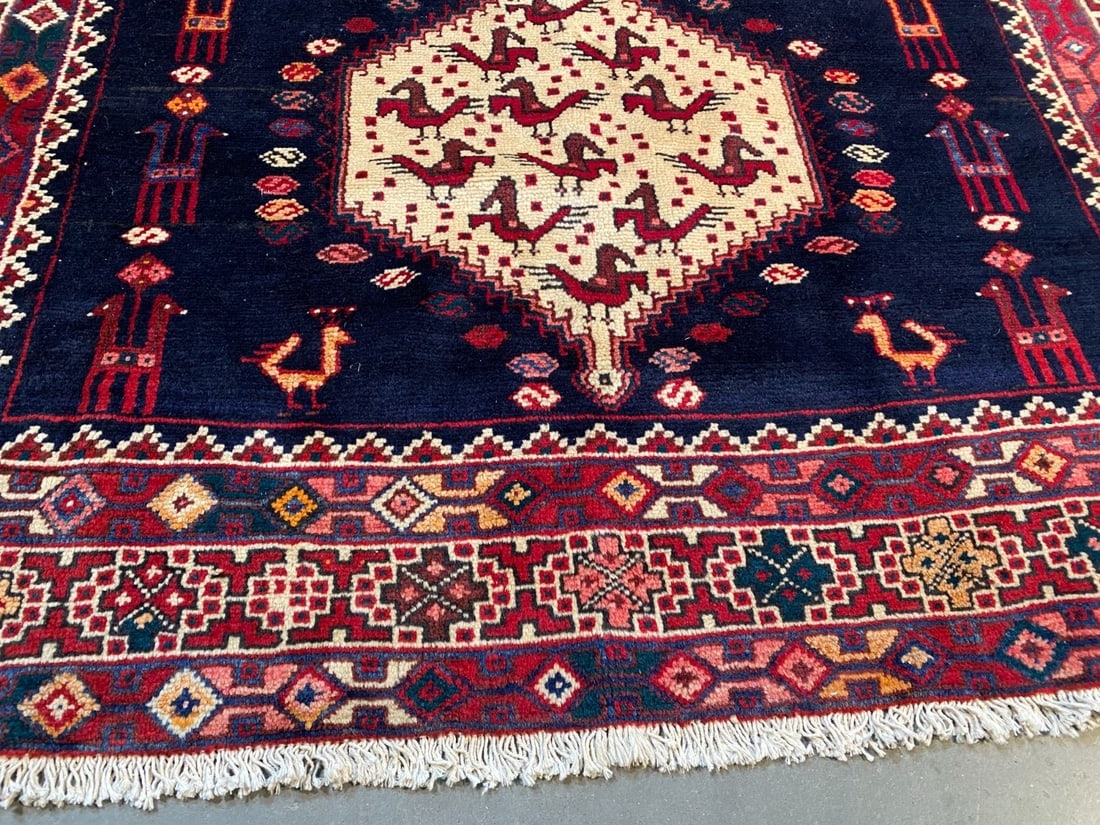 Unique Persian Afshar Rug 4.3x6.2 - 3