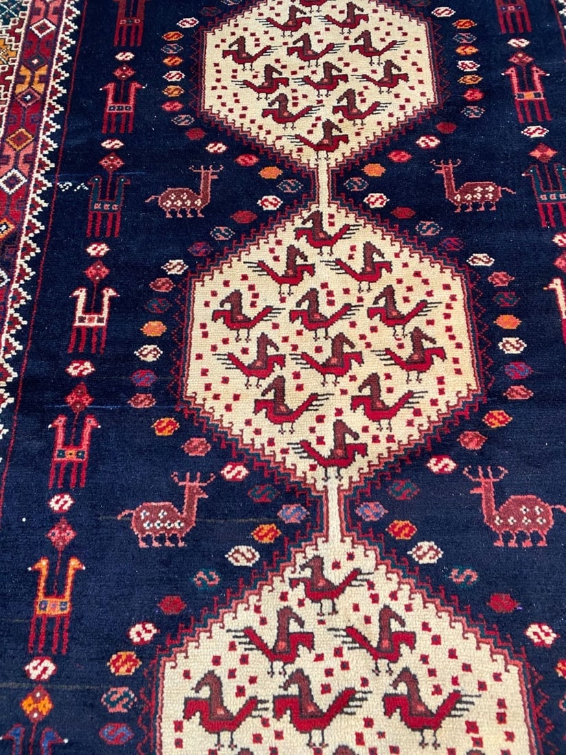 Unique Persian Afshar Rug 4.3x6.2 - 4
