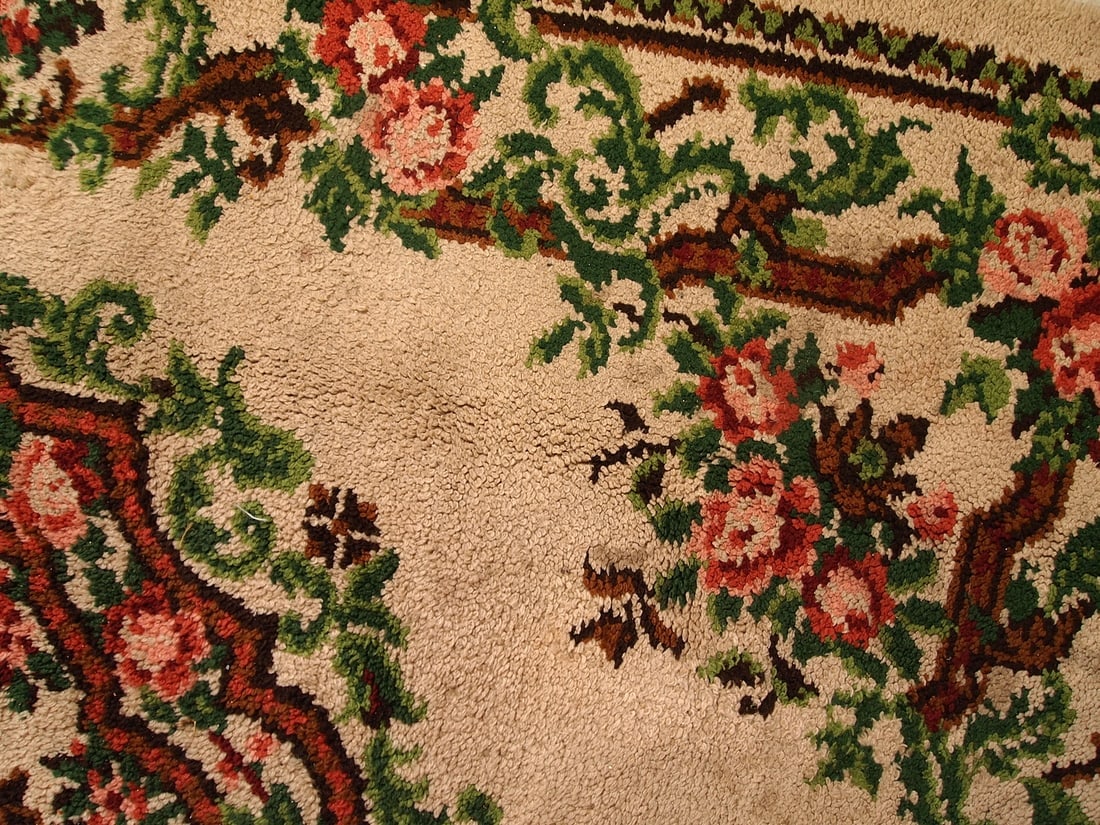 Vintage Belgian Savonnerie rug 6.5' x 9.8' ( 199cm x 299cm ) 1960s - 7
