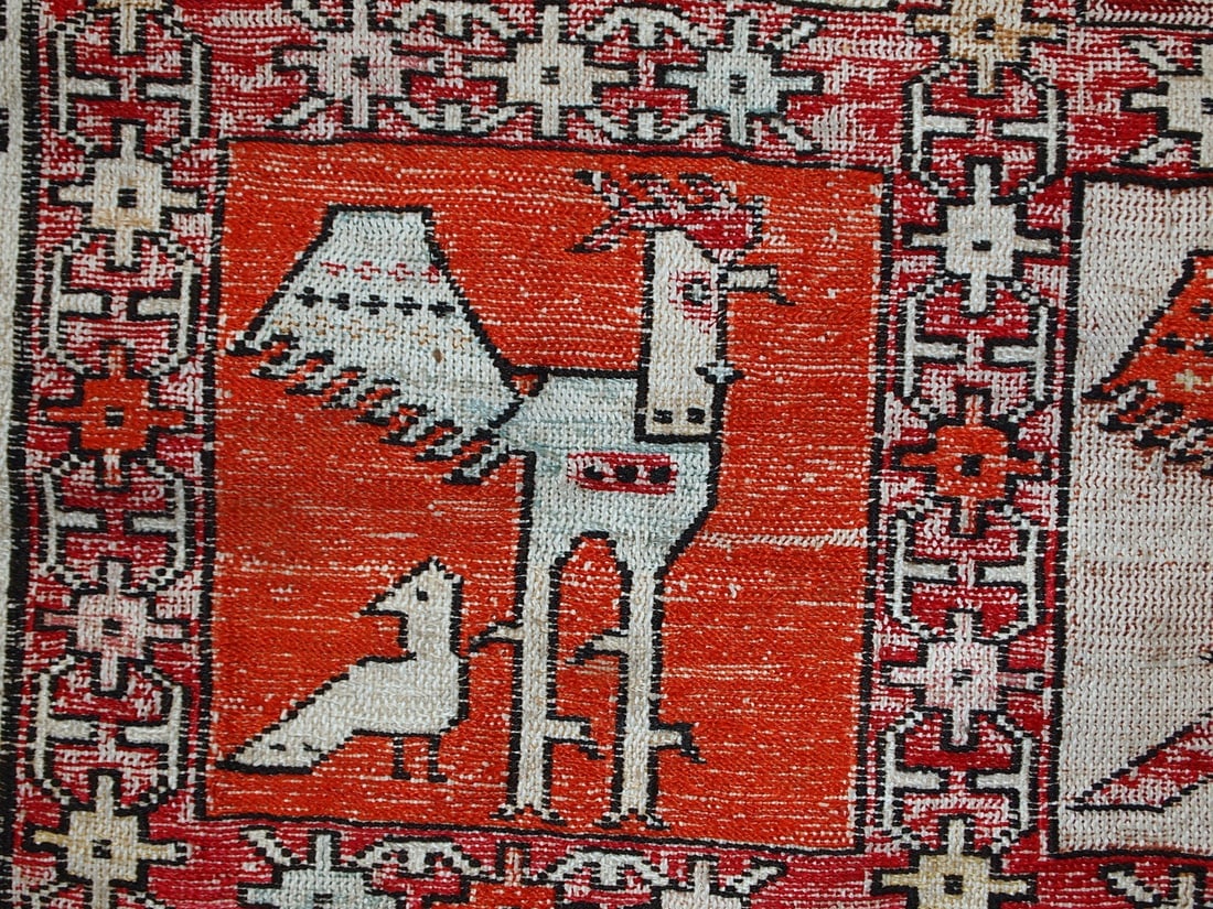 Handmade vintage Persian Sumak silk kilim 4.1' x 6' (125cm x 183cm) 1960s - 6