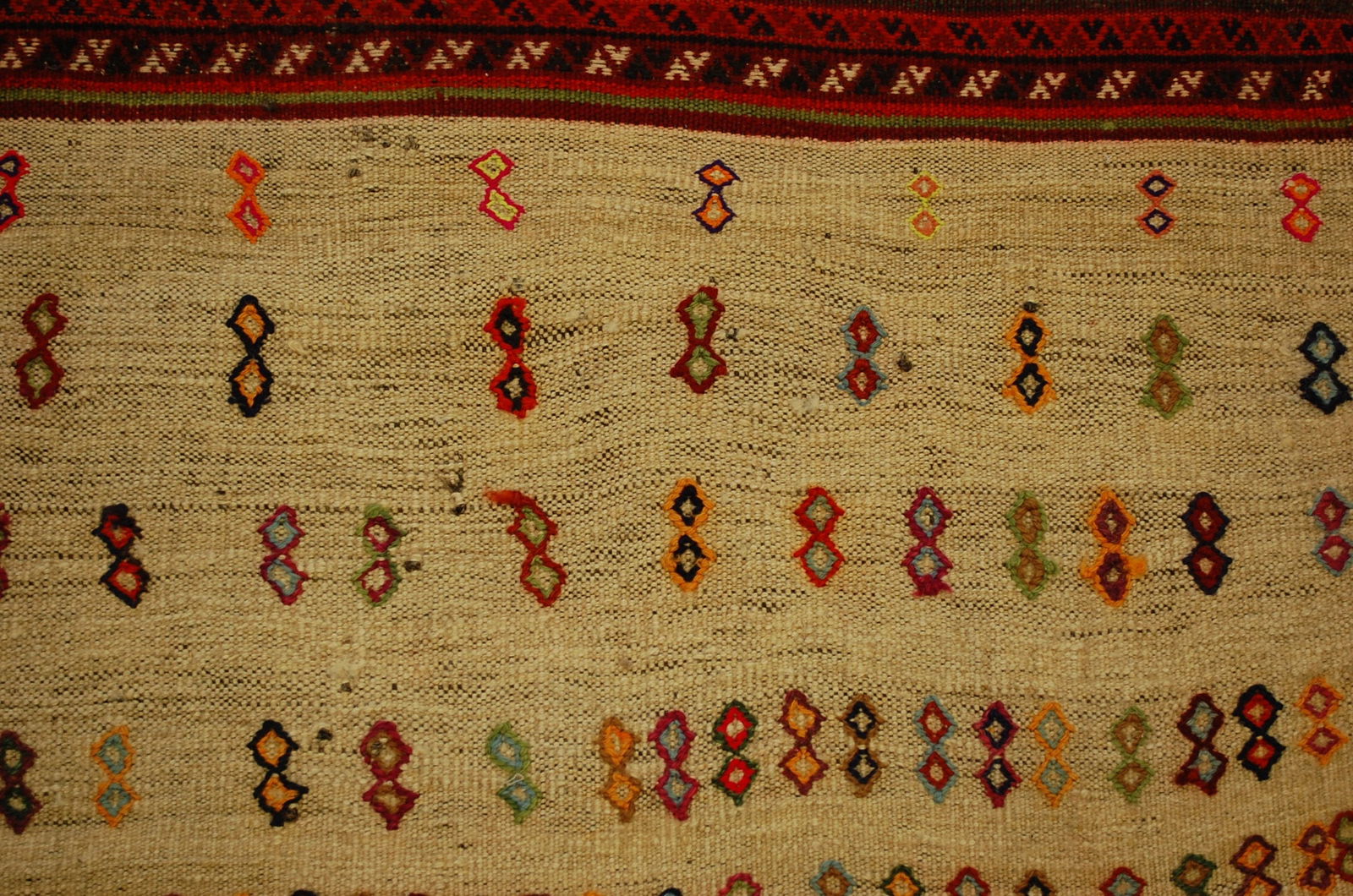 Persian SHIRAZ QASHKI KILIM RUG 3'3" x 4'10" - 6