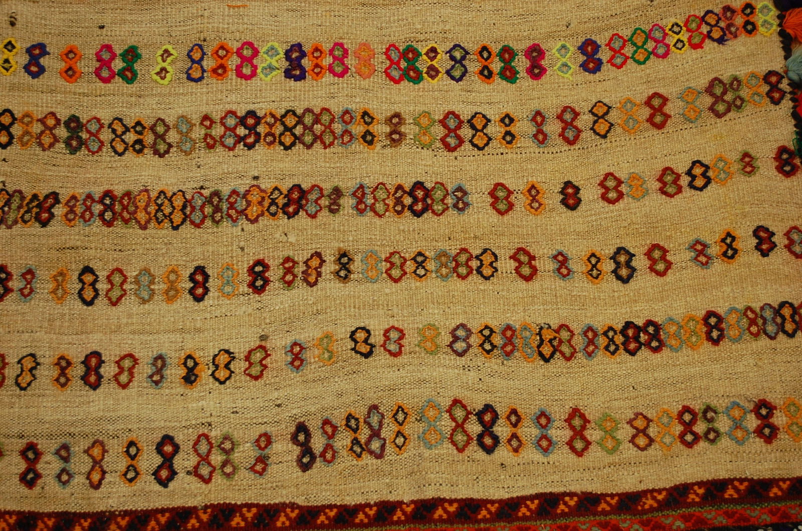 Persian SHIRAZ QASHKI KILIM RUG 3'3" x 4'10" - 7