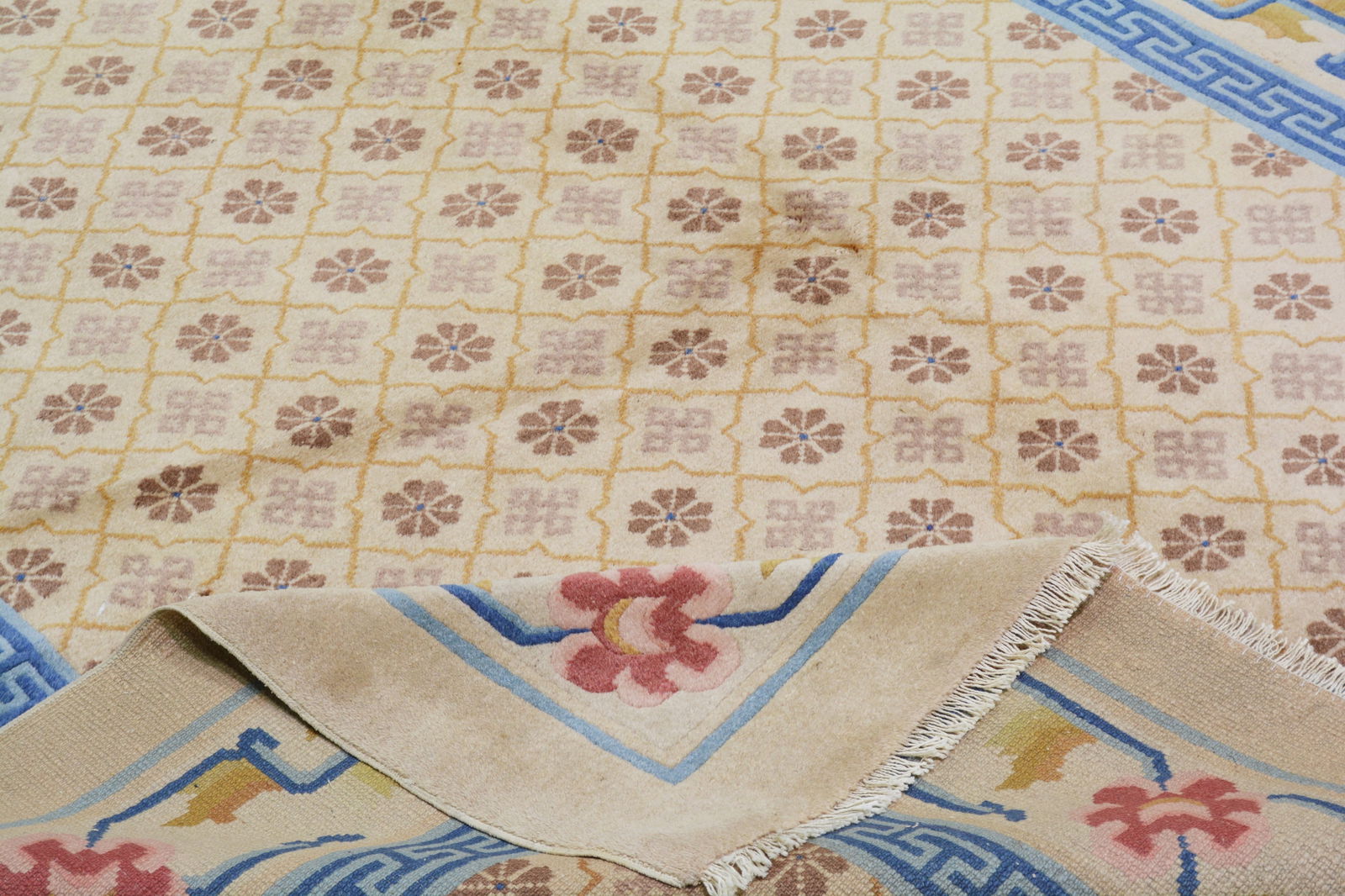 HAND KNOTTED RUG; CHINESE - 6