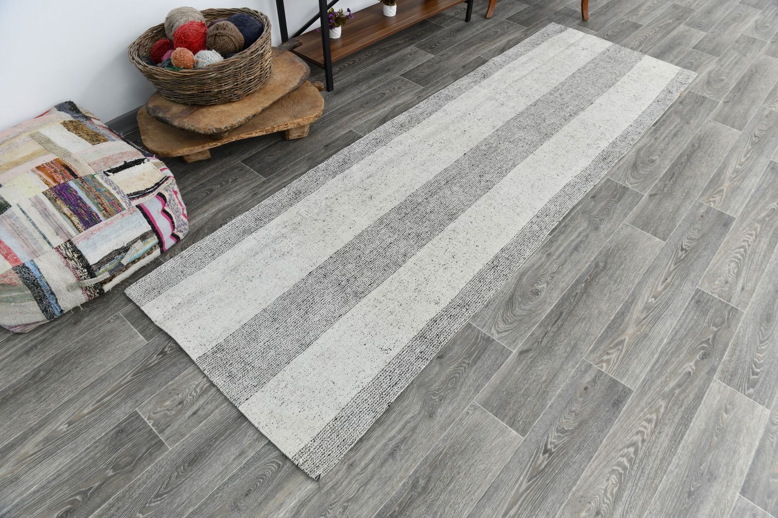 2'11'' x 9'4'' Turkish Flatweave Kilim Rug - 60807 - 4