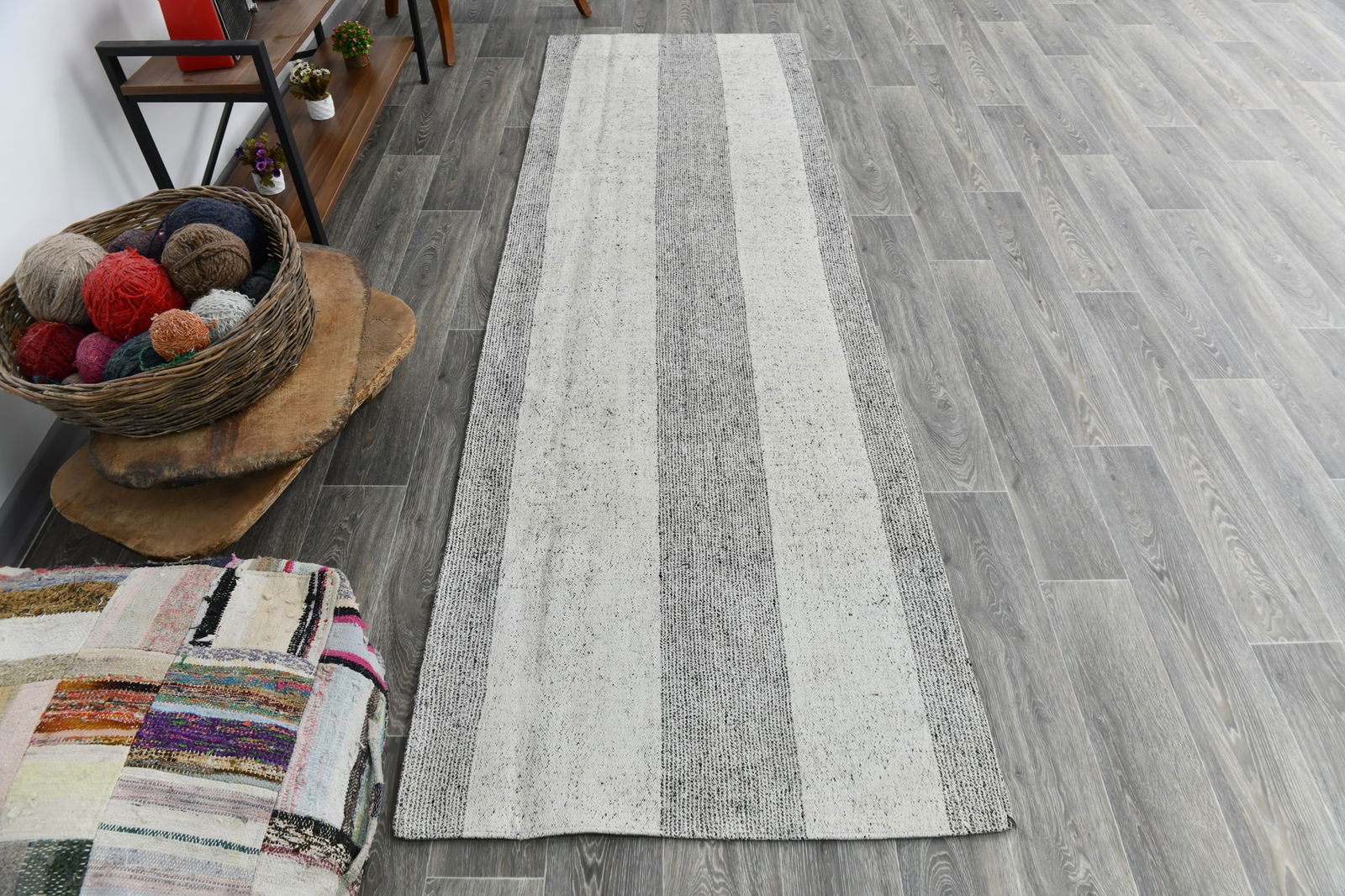 2'11'' x 9'4'' Turkish Flatweave Kilim Rug - 60807 - 5