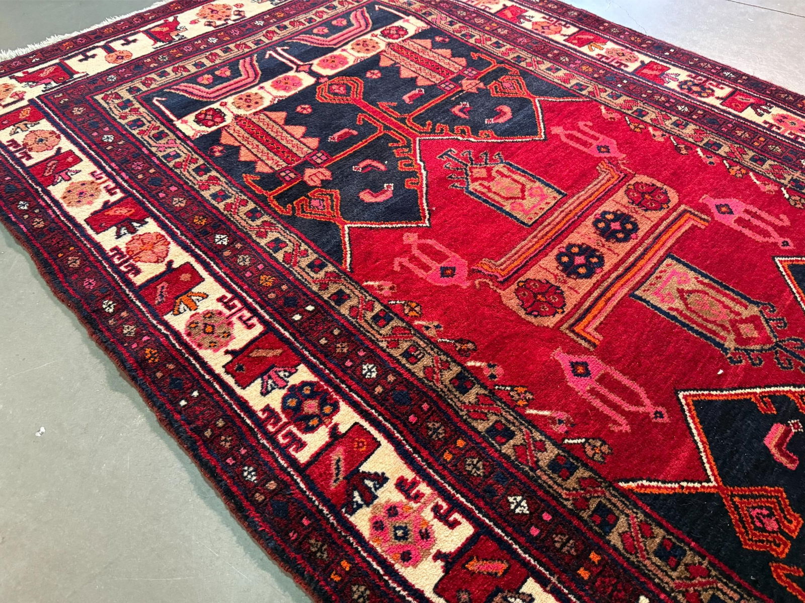 Stunning Persian Hamedan Rug 5x9.7 - 6
