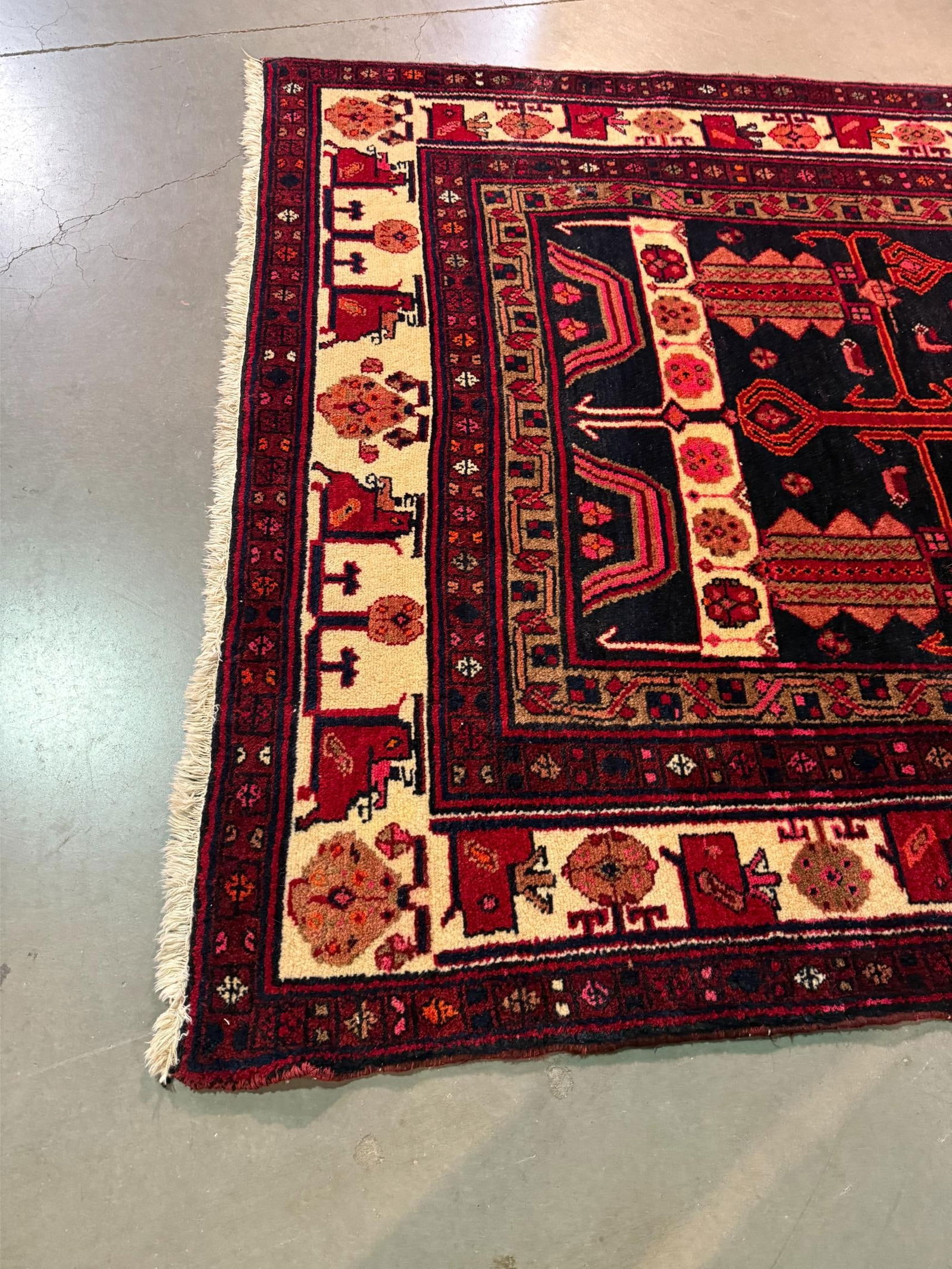 Stunning Persian Hamedan Rug 5x9.7 - 7