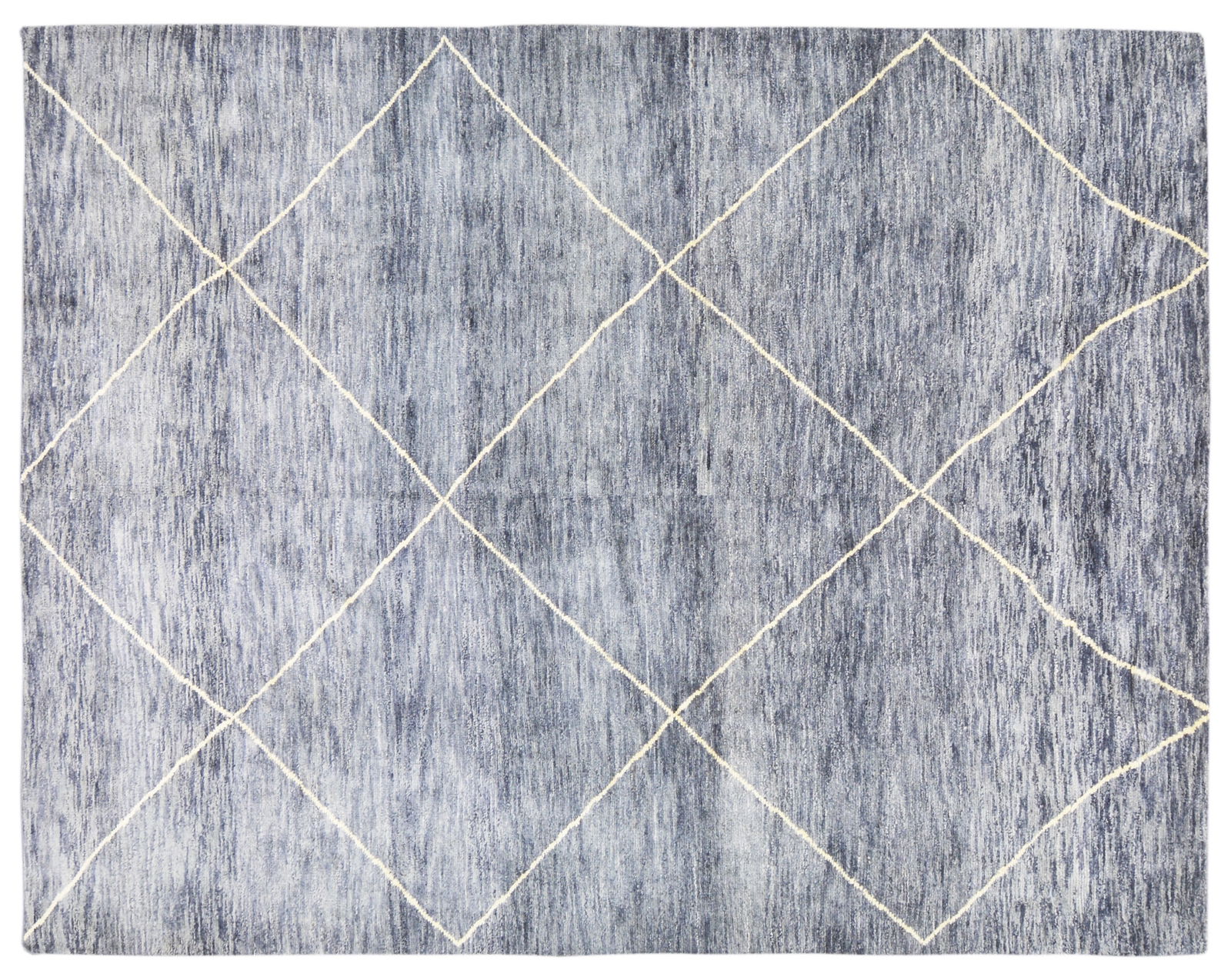 HAND KNOTTED RUG; MOROCCAN: Title:HAND KNOTTED RUG; MOROCCAN Description: Structure: HAND KNOTTED Origin: MOROCCAN Size: 7'9X10 Style: MODERN Material: WOOL Design: MOROCCAN Condition: NEW Care: PROFESSIONAL Reserve: $850.00 <