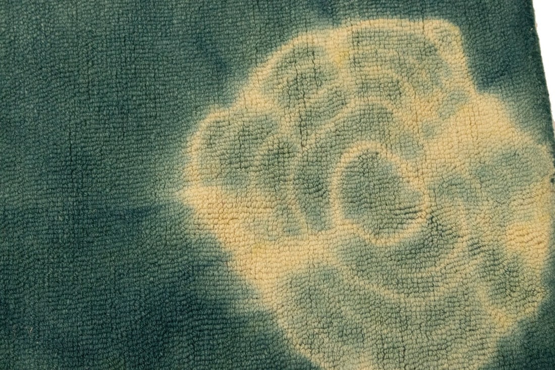 Teal Tie-Dye 5X8 Hand-Tufted Modern Rug - 10