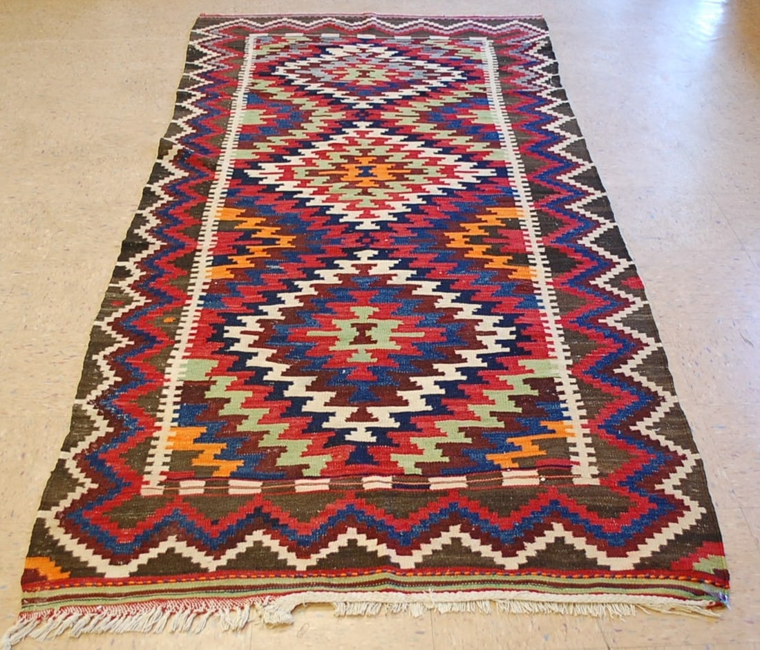 CAUCASIAN KILIM 4.4x9.7 (1 of 13)