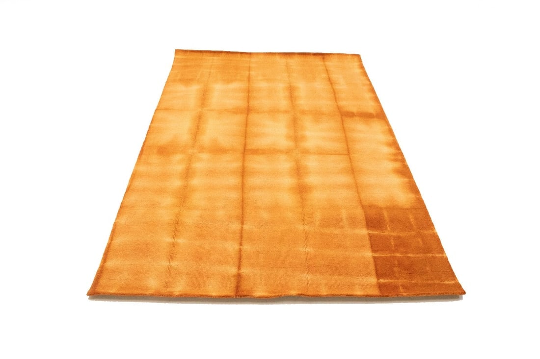 Solar Orange Tie-Dye 5X8 Hand-Tufted Modern Rug - 2