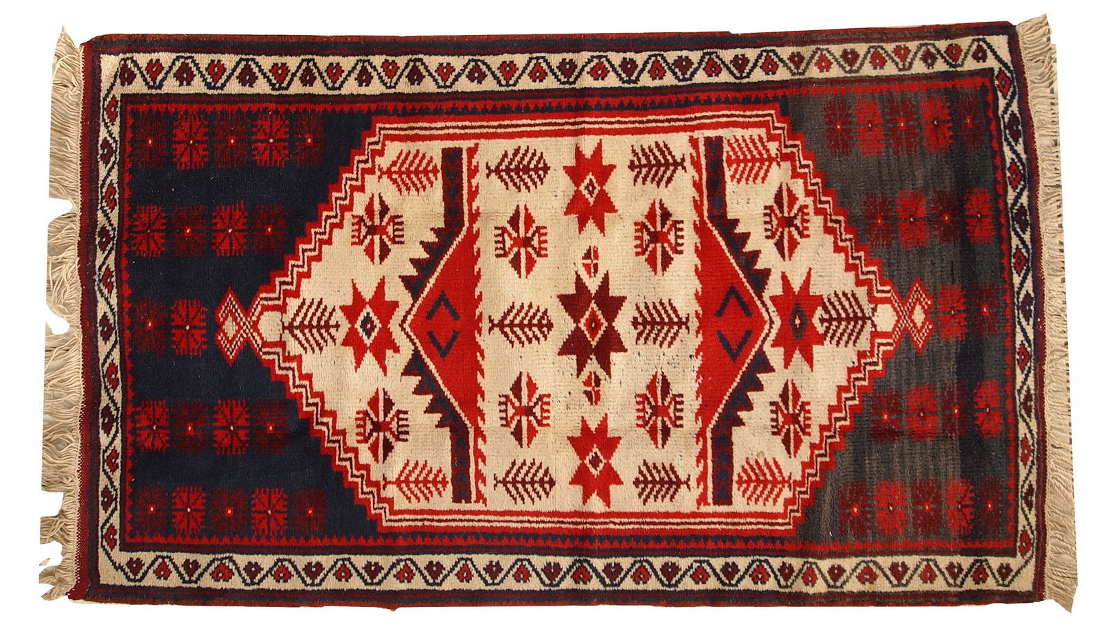 Handmade vintage Turkish Anatolian rug 2.8' x 4.7' ( 87cm x 145cm ) 1970s (1 of 13)