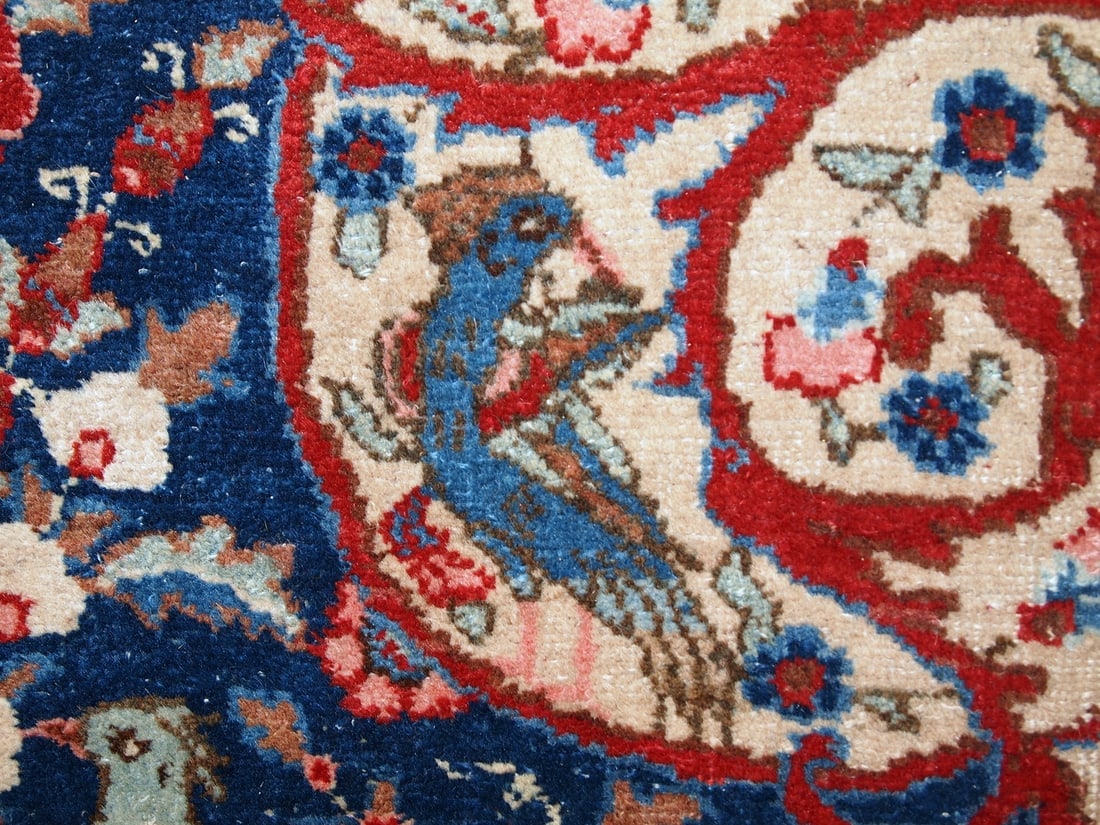 Handmade antique Persian Tabriz rug 6,2' x 9.5' (190cm x 292cm) 1920s - 12