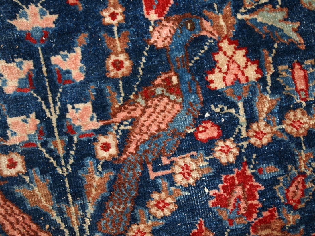 Handmade antique Persian Tabriz rug 6,2' x 9.5' (190cm x 292cm) 1920s - 7