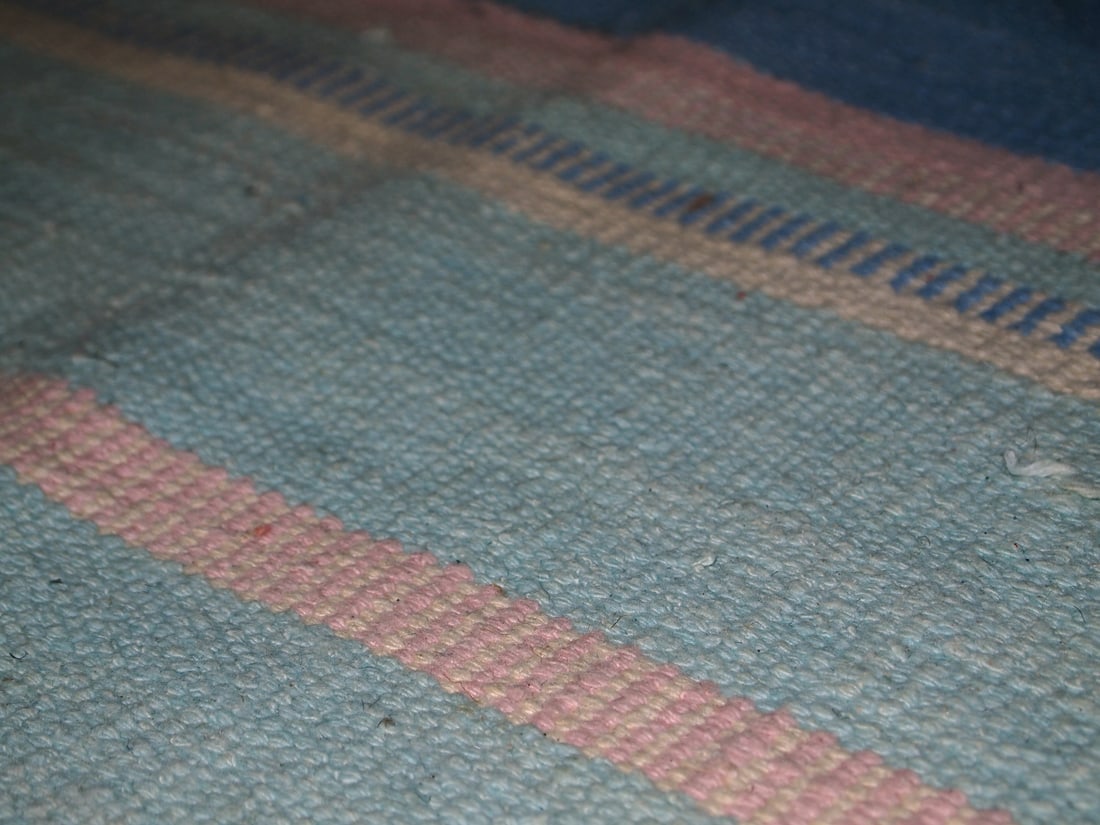 Handmade vintage Indian Dhurri kilim 4' x 6' ( 122cm x 183cm ) 1960 - 11