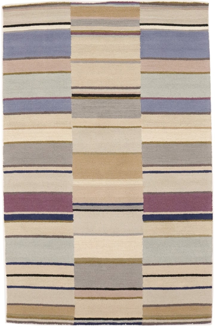 Multicolored Stripes 5X8 Hand-Tufted Modern Rug: Title:Multicolored Stripes 5X8 Hand-Tufted Modern RugDescription:Contemporary Multicolored Stripes 5X8 Hand-Tufted Modern Rug Living Room CarpetMaterials:WoolDimensions:5'0 X 8'0 Ft Reserve: $205.60